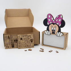 WONDEE Disney Lampe Minnie Mouse Personnalisable avec Nom et Dessins, Veilleuse Minnie Bébé et Enfant Personnalisée - Deco Chamb