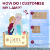 WONDEE Disney Frozen Lampe Veilleuse Bébé et Enfant Personnalisée avec Nom et Dessins La Reine des Neiges Princesse Elsa et Anna