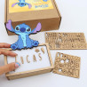WONDEE Lampe Stitch Personnalisable à la Maison en Famille [Comprend Kit de Lettres et Dessins], Disney Veilleuse Stitch Bébé et