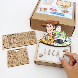 WONDEE Disney Lampe Toy Story Personnalisable, Créez Votre Design à la Maison avec Lettres et Dessins - Veilleuse Enfant et Bebe