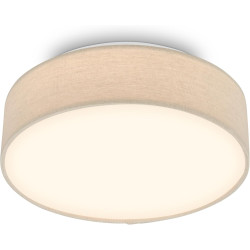 Briloner - plafonnier led avec abat-jour en tissu, 16 w 2800 lm, lumière blanc chaud, lustre salon, chambre, luminaire cuisine, 