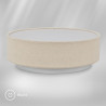 Briloner - plafonnier led avec abat-jour en tissu, 16 w 2800 lm, lumière blanc chaud, lustre salon, chambre, luminaire cuisine, 
