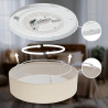 Briloner - plafonnier led avec abat-jour en tissu, 16 w 2800 lm, lumière blanc chaud, lustre salon, chambre, luminaire cuisine, 