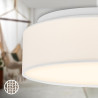 BRILONER - Plafonnier LED avec abat-jour en tissu, 16 W 2800 lm, lumière blanc chaud, lustre salon, chambre, luminaire cuisine, 