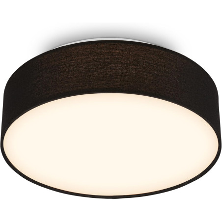 BRILONER - Plafonnier LED avec abat-jour en tissu, 16 W 2800 lm, lumière blanc chaud, lustre salon, chambre, luminaire cuisine, 