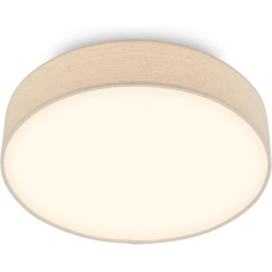 Briloner - plafonnier led avec abat-jour en tissu, 24 w 2600 lm, lumière blanc chaud, lustre salon, chambre, luminaire cuisine, 