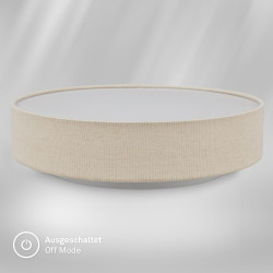 Briloner - plafonnier led avec abat-jour en tissu, 24 w 2600 lm, lumière blanc chaud, lustre salon, chambre, luminaire cuisine, 