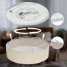 Briloner - plafonnier led avec abat-jour en tissu, 24 w 2600 lm, lumière blanc chaud, lustre salon, chambre, luminaire cuisine, 