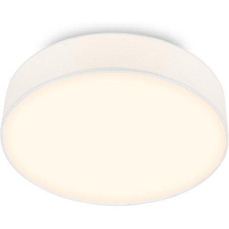 BRILONER - Plafonnier LED avec abat-jour en tissu, 24 W 2600 lm, lumière blanc chaud, lustre salon, chambre, luminaire cuisine, 