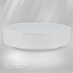 BRILONER - Plafonnier LED avec abat-jour en tissu, 24 W 2600 lm, lumière blanc chaud, lustre salon, chambre, luminaire cuisine, 