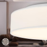 BRILONER - Plafonnier LED avec abat-jour en tissu, 24 W 2600 lm, lumière blanc chaud, lustre salon, chambre, luminaire cuisine, 