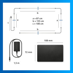 Philips Smart Lighting HDMI Sync Box 2.1 8 K, Rétroéclairage TV 75-85 pouces, Ruban LED RGBIC, Taux de Rafraîchissement Ultra-Ra