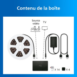 Philips Smart Lighting HDMI Sync Box 2.1 8 K, Rétroéclairage TV 75-85 pouces, Ruban LED RGBIC, Taux de Rafraîchissement Ultra-Ra