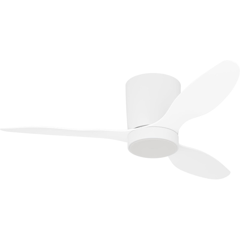 EGLO Ventilateur de plafond LED Baracarès, 3 pales, éclairage dimmable | télécommande, minuterie, moteur DC, lumière blanc chaud