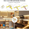 Bande LED COB de 20 m - Blanc chaud - 3000 K - 24 V - Intensité variable - Flexible - Avec bloc d'alimentation et télécommande R