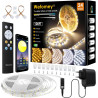 Bande LED de 30 m - Intensité variable - Contrôle par application - Blanc chaud à blanc froid - 24 V - Avec bloc d'alimentation 