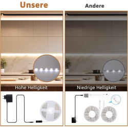 Bande LED de 30 m - Intensité variable - Contrôle par application - Blanc chaud à blanc froid - 24 V - Avec bloc d'alimentation 