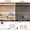 Bande LED de 30 m - Intensité variable - Contrôle par application - Blanc chaud à blanc froid - 24 V - Avec bloc d'alimentation 