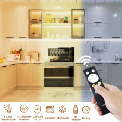 Bande LED de 30 m - Intensité variable - Contrôle par application - Blanc chaud à blanc froid - 24 V - Avec bloc d'alimentation 