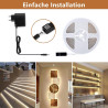 Bande LED de 30 m - Intensité variable - Contrôle par application - Blanc chaud à blanc froid - 24 V - Avec bloc d'alimentation 