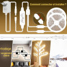 Wefomey 30M Ruban LED Blanc Chaud à Blanc Froid 2700k à 6500k Dimmable, Bande LED 24V avec App Contrôle, Alimentation et Télécom