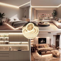 Wefomey Bande LED 40 m, 4000 K, 24 V, flexible, flexible, à intensité variable, pour cuisine, fête, chambre à coucher