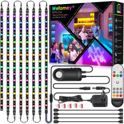 Ruban LED 4M LED Chambre RGB Bande LED Multicolore App Contrôle, Bande 12V avec Télécommande et Prise, Kit D'éclairage à Intensi