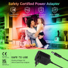 Ruban LED 4M LED Chambre RGB Bande LED Multicolore App Contrôle, Bande 12V avec Télécommande et Prise, Kit D'éclairage à Intensi