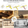 Bande LED COB 5M, commande APP, bande LED blanc chaud blanc froid 2700K-6500K, 24V variable flexible ensemble de bande LED avec 