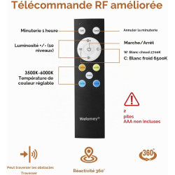 Bande LED COB 5M, commande APP, bande LED blanc chaud blanc froid 2700K-6500K, 24V variable flexible ensemble de bande LED avec 