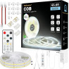 Bande LED COB de 20 m, bande LED à intensité variable de 24 V, blanc froid 6500 K, largeur de 8 mm, CRI 90+, bande lumineuse LED
