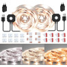 Ruban LED Blanc Chaud avec Detecteur de Mouvement, 6M Dimmable 2700-6500K Bande LED Autocollant Super Lumineuse, Fonction de Min