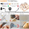 Ruban LED Blanc Chaud avec Detecteur de Mouvement, 6M Dimmable 2700-6500K Bande LED Autocollant Super Lumineuse, Fonction de Min