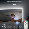 Bande LED COB 10 m, blanc froid 6500 K, 24 V à intensité variable, flexible, avec bloc d'alimentation et télécommande, 8 mm de l