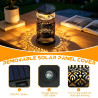 Lot de 2 lampes solaires SGZIOO pour clôture, extérieur, lanternes solaires mandala, étanches, marche / arrêt automatique, pour 