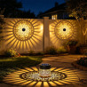 Lot de 2 lampes solaires SGZIOO pour clôture, extérieur, lanternes solaires mandala, étanches, marche / arrêt automatique, pour 