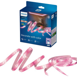 Philips Smart Lighting Bande LED RGB, 15 m, Type C, 16 Mio de Couleurs, Modes Préconfigurés, Découpable, Installation Facile, Co