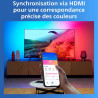 Philips Smart LED Sync Box LED HDMI avec rétroéclairage TV, ruban LED RGBIC pour TV 55-65", synchronisation films, musique, HDMI