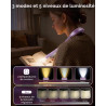 Zivacate Lampe de Lecture de Cou Rechargeable, 3 Températures & 5 Niveaux Réglables, Mains Libres, Minuterie 30/60 Min, Gradatio