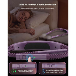 Zivacate Lampe de Lecture de Cou Rechargeable, 3 Températures & 5 Niveaux Réglables, Mains Libres, Minuterie 30/60 Min, Gradatio