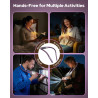 Zivacate Lampe de Lecture de Cou Rechargeable, 3 Températures & 5 Niveaux Réglables, Mains Libres, Minuterie 30/60 Min, Gradatio