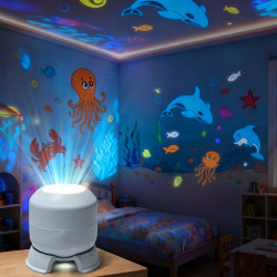 Projecteur LED rotatif dynamique, projecteur de ciel étoilé avec socle, lampe LED étoilée pour enfants, projecteur galaxie pour 