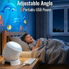 Projecteur LED rotatif dynamique, projecteur de ciel étoilé avec socle, lampe LED étoilée pour enfants, projecteur galaxie pour 