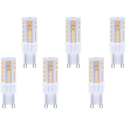Blaupunkt Lampe LED G9 Capsule 4W 500lm Blanc Chaud pour Lustres, Lot de 6 | Lot économique, Ampoule capsule G9 230V, Faible con