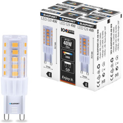 Blaupunkt Lampe LED G9 Capsule 4W 500lm Blanc Chaud pour Lustres, Lot de 6 | Lot économique, Ampoule capsule G9 230V, Faible con