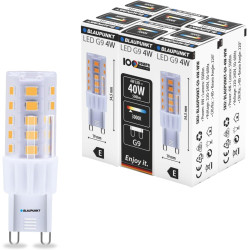Blaupunkt Ampoule LED G9 4W 500lm 4000K Blanc Neutre, Lot de 6 | Pack économique, Facile à installer, Lampe capsule G9, Non dimm