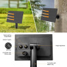 Guirlande lumineuse solaire d'extérieur G40 10 m USB ou solaire double charge 24 V avec télécommande à intensité variable, minut