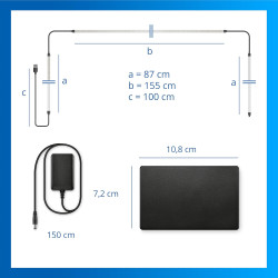 Philips Smart LED HDMI Sync Box with TV Backlight, RGBIC LED Strip for 75-85" TV, Sync with Movies, Music, HDMI 2.0, 4K at 60Hz,