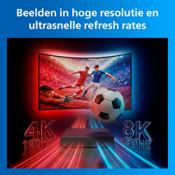 Philips Smart Lighting HDMI Sync Box 2.1 8 K, Rétroéclairage TV 55-65 pouces, Ruban LED RGBIC, Taux de Rafraîchissement Ultra-Ra