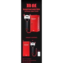 BABYMONSTER Fanlight officiel LightStick avec suivi scellé BM